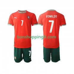 Maillot Domicile Portugal Cristiano Ronaldo 7 2025 Manches Courtes Jeune Enfant(+shorts)