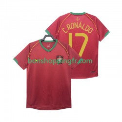 Maillot Rétro Domicile Portugal Crstiano Ronaldo 17 2006 Manches Courtes Homme