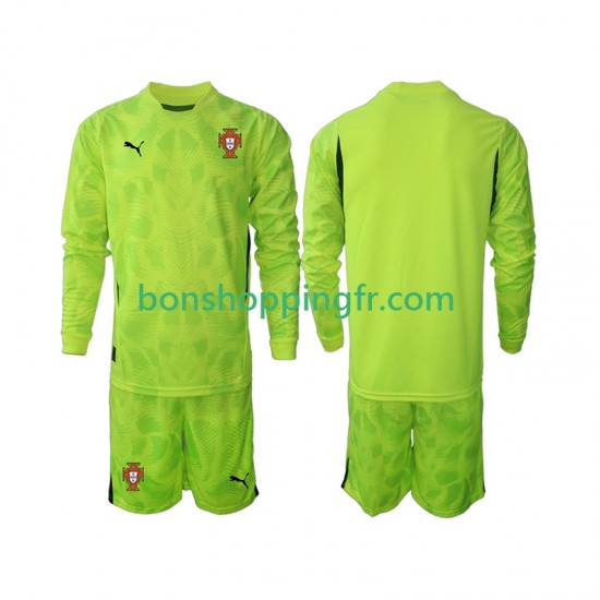 Maillot Domicile Portugal Gardien 2025 Manches Longues Jeune Enfant(+shorts)
