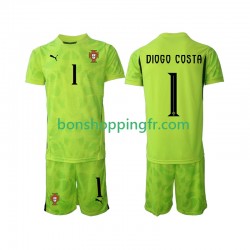 Maillot Domicile Portugal Gardien Diogo Costa 1 2025 Manches Courtes Jeune Enfant(+shorts)