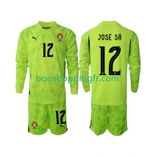 Maillot Domicile Portugal Gardien Jose Sa 12 2025 Manches Longues Jeune Enfant(+shorts)