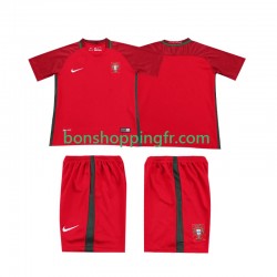 Maillot Rétro Domicile Portugal 2016 Manches Courtes Jeune Enfant(+shorts)