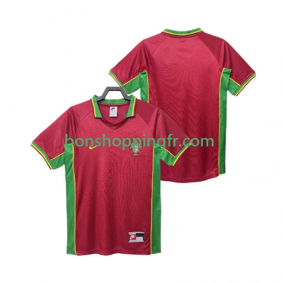 Maillot Rétro Domicile Portugal 1998 Manches Courtes Homme Maillot Rétro Domicile Portugal 1998 Manches Courtes Homme
