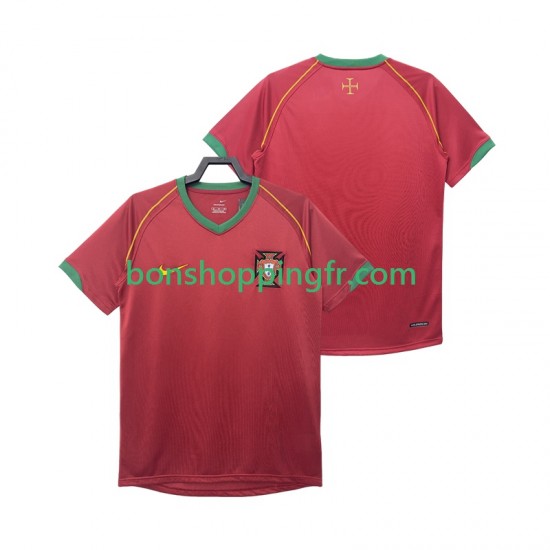Maillot Rétro Domicile Portugal 2006 Manches Courtes Homme Maillot Rétro Domicile Portugal 2006 Manches Courtes Homme