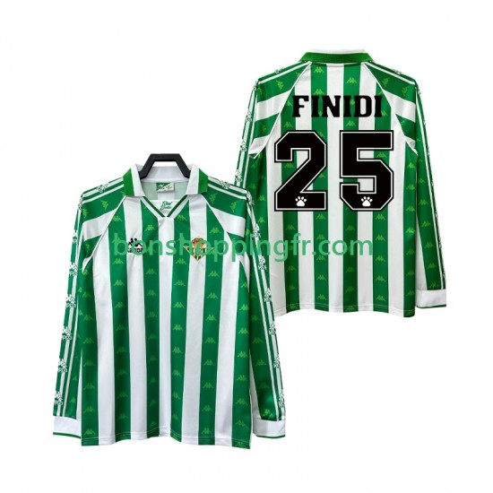 Maillot Rétro Domicile Real Betis FINIDI 25 1996 1997 Manches Longues Homme Maillot Rétro Domicile Real Betis FINIDI 25 1996 1997 Manches Longues Homme