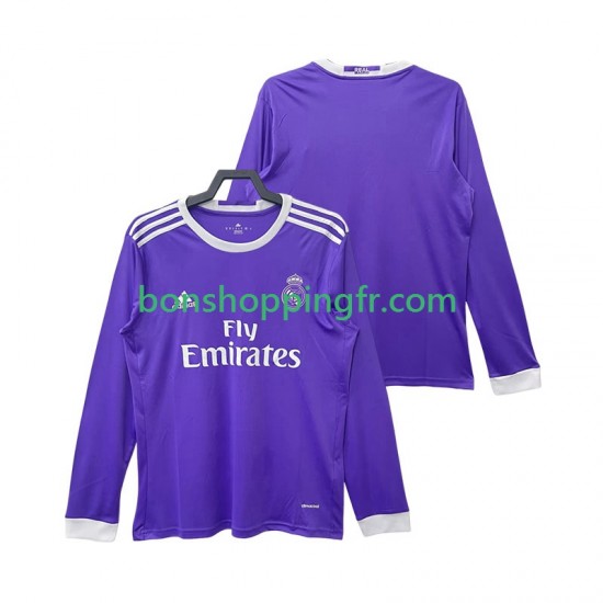 Maillot Rétro Extérieur Real Madrid 2016 2017 Manches Longues Homme