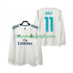 Maillot Rétro Domicile Real Madrid BALE 11 2017 2018 Manches Longues Homme
