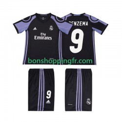 Maillot Rétro 3ème Real Madrid BENZEMA 9 2016 2017 Manches Courtes Jeune Enfant(+shorts)