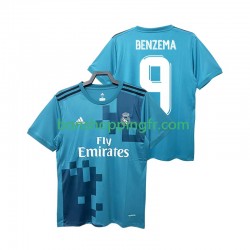 Maillot Rétro 3ème Real Madrid BENZEMA 9 2017 2018 Manches Courtes Homme