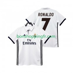 Maillot Rétro Domicile Real Madrid CRISTIANO RONALDO 7 2017 2018 Manches Courtes Homme