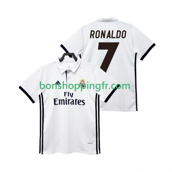 Maillot Rétro Domicile Real Madrid CRISTIANO RONALDO 7 2017 2018 Manches Courtes Homme Maillot Rétro Domicile Real Madrid CRISTIANO RONALDO 7 2017 2018 Manches Courtes Homme