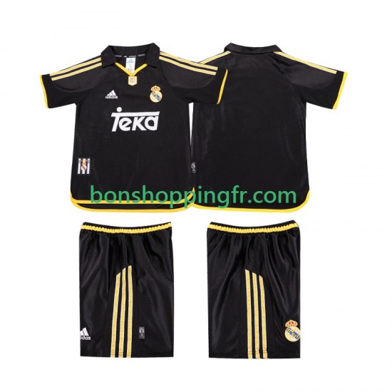 Maillot Rétro Extérieur Real Madrid 1999 2001 Manches Courtes Jeune Enfant(+shorts)
