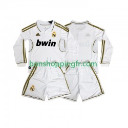 Maillot Rétro Domicile Real Madrid 2011 2012 Manches Longues Jeune Enfant(+shorts)
