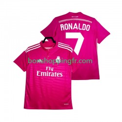 Maillot Rétro Extérieur Real Madrid Cristiano Ronaldo 7 2014 2015 Manches Courtes Homme