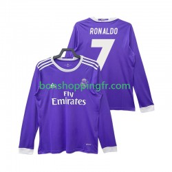 Maillot Rétro Extérieur Real Madrid Cristiano Ronaldo 7 2016 2017 Manches Longues Homme