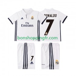 Maillot Rétro Domicile Real Madrid Cristiano Ronaldo 7 2016 2017 Manches Courtes Jeune Enfant(+shorts)