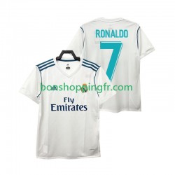 Maillot Rétro Domicile Real Madrid Cristiano Ronaldo 7 2017 Manches Courtes Homme