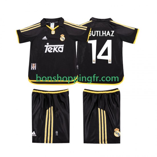 Maillot Rétro Extérieur Real Madrid GUTI.HAZ 14 1999 2001 Manches Courtes Jeune Enfant(+shorts)