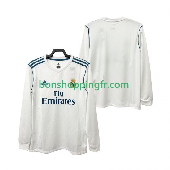 Maillot Rétro Domicile Real Madrid 2017 2018 Manches Longues Homme Maillot Rétro Domicile Real Madrid 2017 2018 Manches Longues Homme