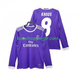 Maillot Rétro Extérieur Real Madrid KROOS 8 2016 2017 Manches Longues Homme
