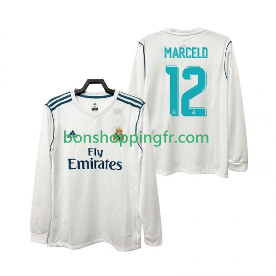 Maillot Rétro Domicile Real Madrid MARCELD 12 2017 2018 Manches Longues Homme