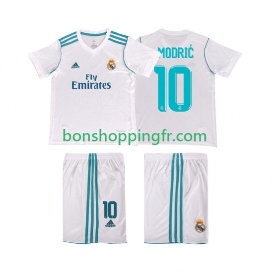 Maillot Rétro Domicile Real Madrid Modric 10 2017 2018 Manches Courtes Jeune Enfant(+shorts)