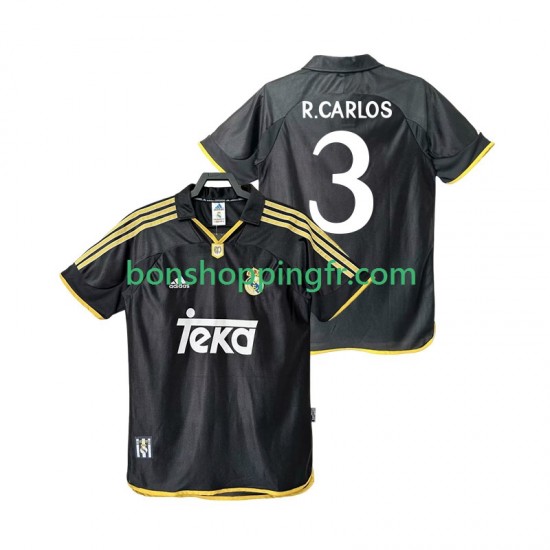Maillot Rétro Extérieur Real Madrid R.CARLOS 3 1999 2001 Manches Courtes Homme