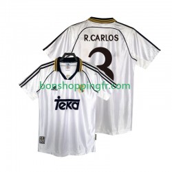 Maillot Rétro Domicile Real Madrid R.CARLOS 3 1998 2000 Manches Courtes Homme