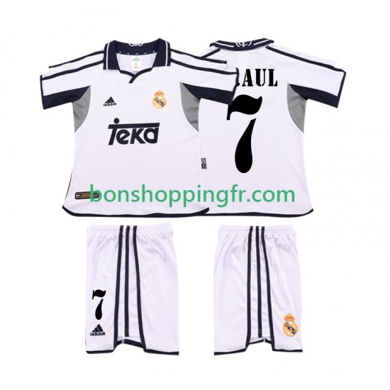 Maillot Rétro Domicile Real Madrid RAUL 7 2001 2002 Manches Courtes Jeune Enfant(+shorts) Maillot Rétro Domicile Real Madrid RAUL 7 2001 2002 Manches Courtes Jeune Enfant(+shorts)