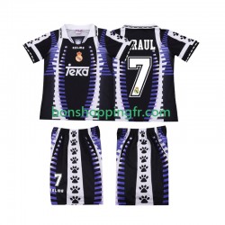 Maillot Rétro 3ème Real Madrid RAUL 7 1997 1998 Manches Courtes Jeune Enfant(+shorts)