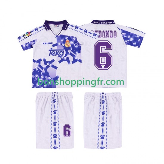 Maillot Rétro 3ème Real Madrid REDONDO 6 1996 1997 Manches Courtes Jeune Enfant(+shorts)