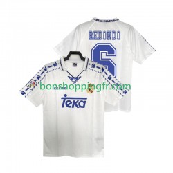 Maillot Rétro Domicile Real Madrid REDONDO 6 1996 1997 Manches Courtes Homme