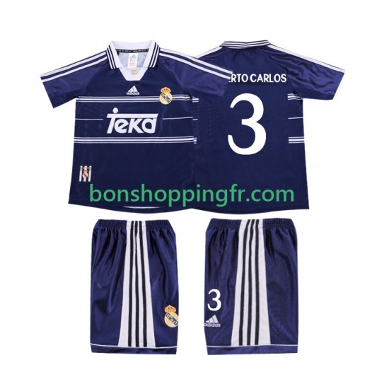 Maillot Rétro Extérieur Real Madrid ROBERTO CARLOS 3 1998 1999 Manches Courtes Jeune Enfant(+shorts) Maillot Rétro Extérieur Real Madrid ROBERTO CARLOS 3 1998 1999 Manches Courtes Jeune Enfant(+shorts)