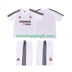Maillot Rétro Domicile Real Madrid 2004 20025 Manches Courtes Jeune Enfant(+shorts)