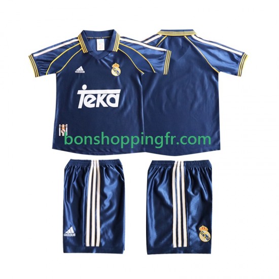 Maillot Rétro 3ème Real Madrid 1998 1999 Manches Courtes Jeune Enfant(+shorts)