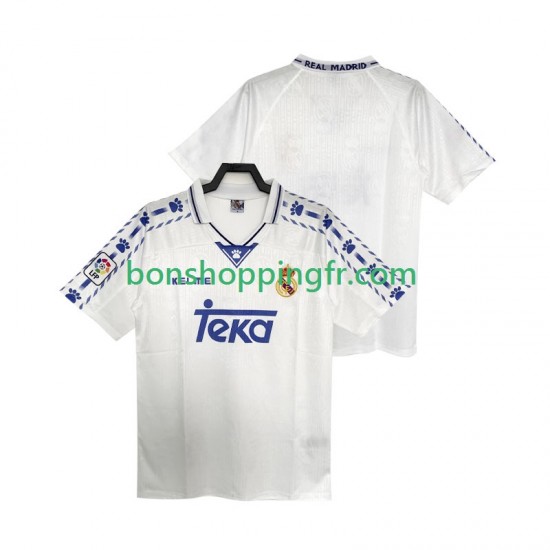 Maillot Rétro Domicile Real Madrid 1996 1997 Manches Courtes Homme