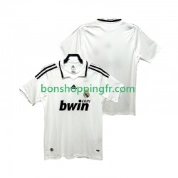 Maillot Rétro Domicile Real Madrid 2008 2009 Manches Courtes Homme