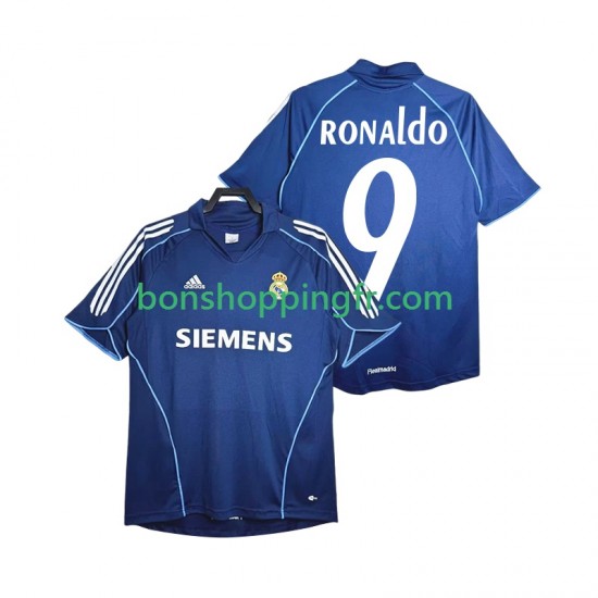 Maillot Rétro Extérieur Real Madrid Ronaldo 9 2005 2006 Manches Courtes Homme