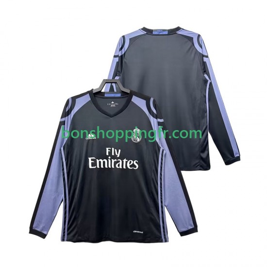 Maillot Rétro 3ème Real Madrid 2016 2017 Manches Longues Homme Maillot Rétro 3ème Real Madrid 2016 2017 Manches Longues Homme