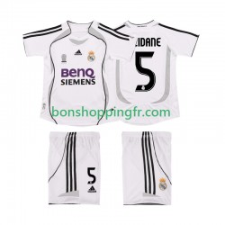 Maillot Rétro Domicile Real Madrid ZIDANE 5 2006 2007 Manches Courtes Jeune Enfant(+shorts)