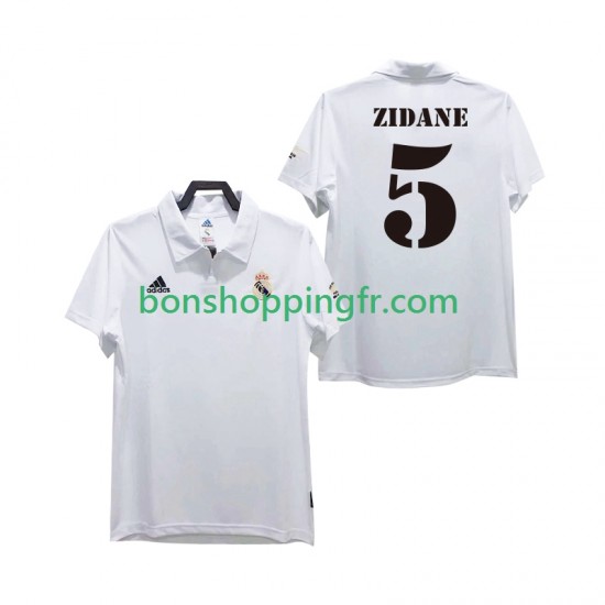 Maillot Rétro Domicile Real Madrid ZIDANE 5 2002 2003 Manches Courtes Homme Maillot Rétro Domicile Real Madrid ZIDANE 5 2002 2003 Manches Courtes Homme