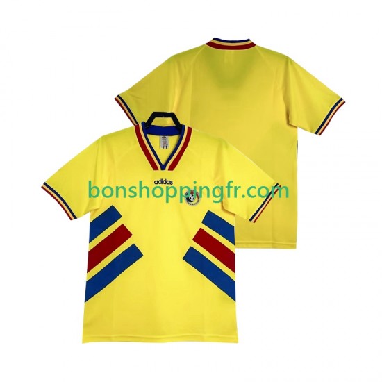 Maillot Rétro Domicile Roumanie 1994 Manches Courtes Homme Maillot Rétro Domicile Roumanie 1994 Manches Courtes Homme