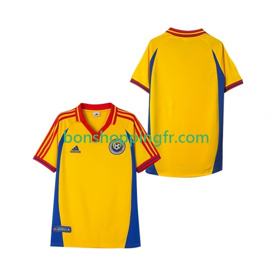Maillot Rétro Domicile Roumanie 2000 Manches Courtes Homme Maillot Rétro Domicile Roumanie 2000 Manches Courtes Homme