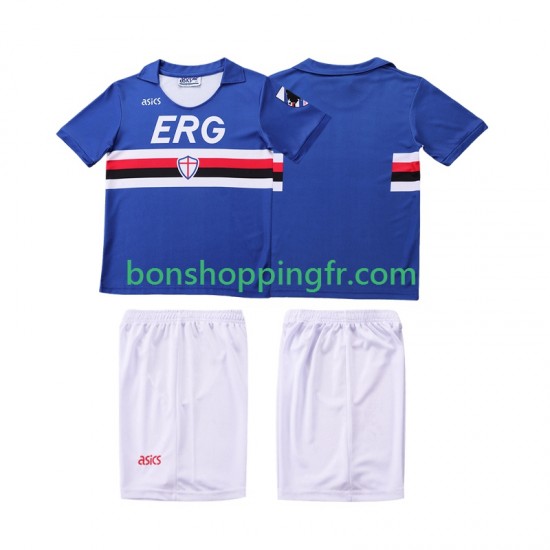 Maillot Rétro Domicile Sampdoria 1990 1991 Manches Courtes Jeune Enfant(+shorts) Maillot Rétro Domicile Sampdoria 1990 1991 Manches Courtes Jeune Enfant(+shorts)