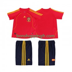 Maillot Rétro Domicile Espagne 2008 Manches Courtes Jeune Enfant(+shorts)