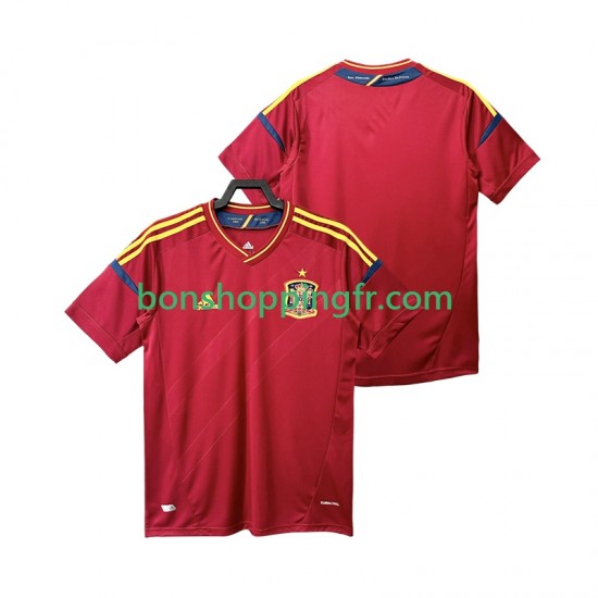 Maillot Rétro Domicile Espagne 2012 Manches Courtes Homme Maillot Rétro Domicile Espagne 2012 Manches Courtes Homme