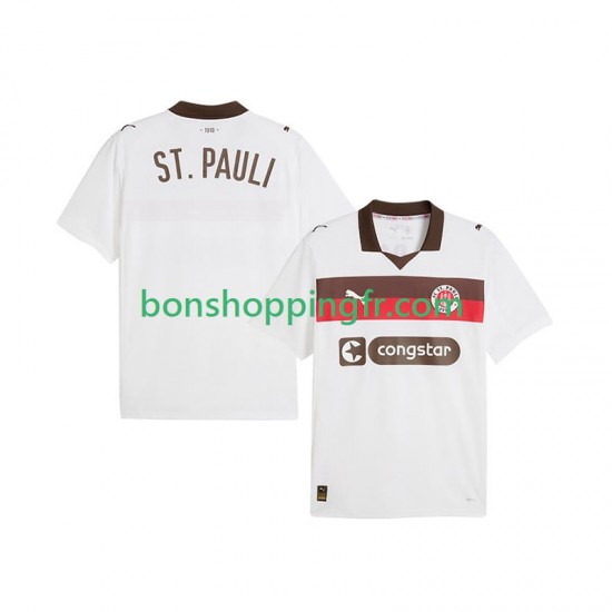 Maillot Extérieur St. Pauli 2025-2026 Manches Courtes Homme