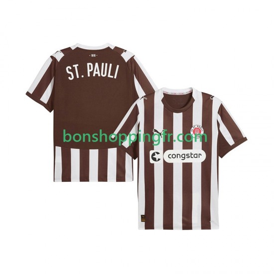 Maillot Domicile St. Pauli 2025-2026 Manches Courtes Homme