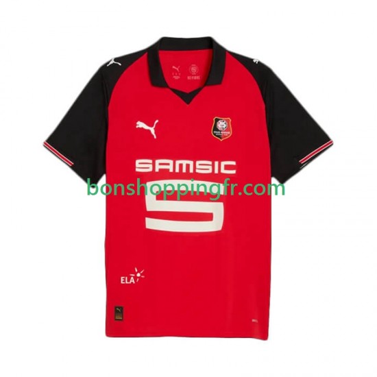 Maillot Domicile Stade Rennais 2025-2026 Manches Courtes Homme