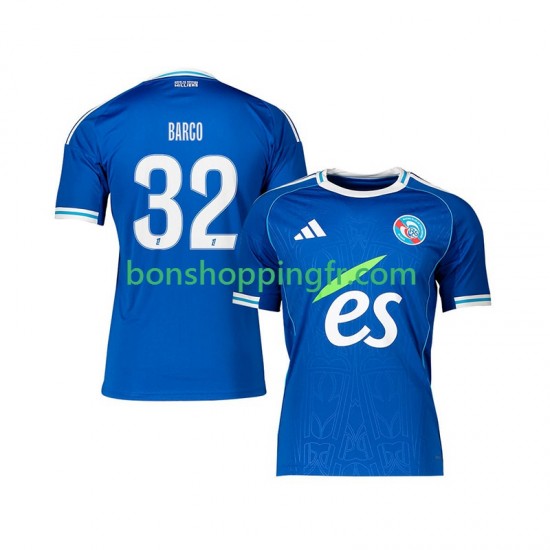 Maillot Domicile Strasbourg Valentin Barco 32 2025-2026 Manches Courtes Homme